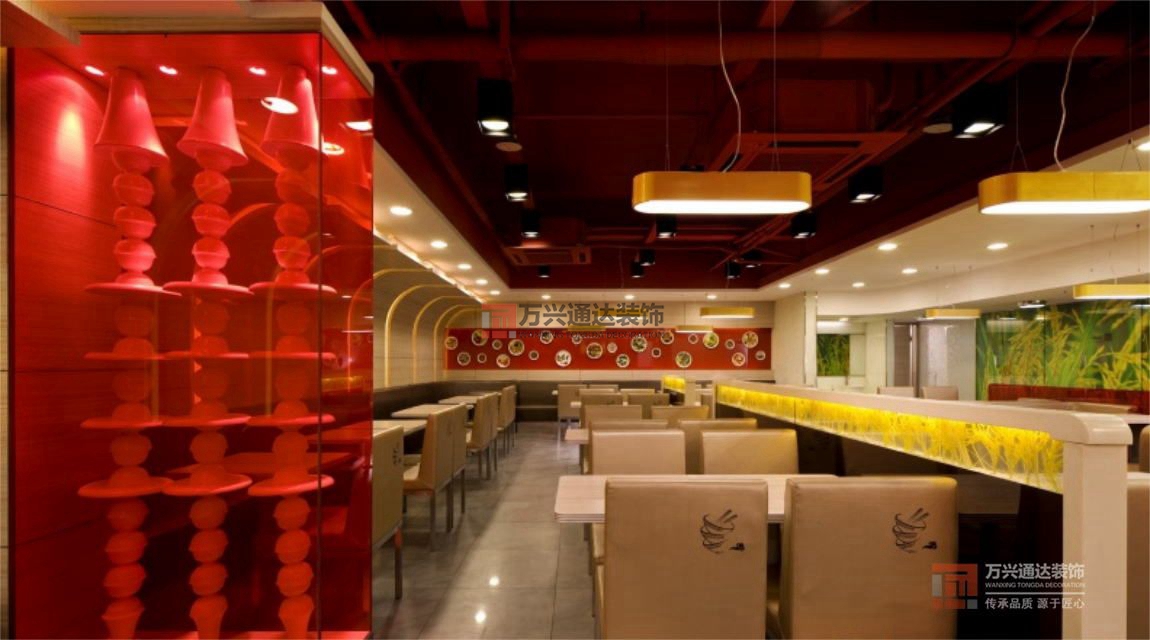 北京萬(wàn)興通達(dá)辦公裝修項(xiàng)目-麥谷粒中式連鎖裝修效果圖