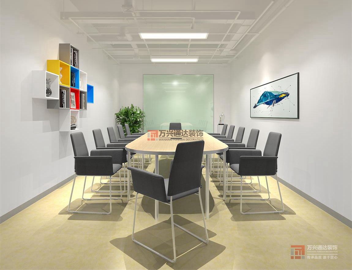 北京萬興通達(dá)辦公裝修項(xiàng)目-華清科盛，北京信息技術(shù)有限公司裝修效果圖