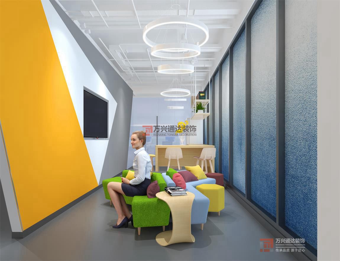 北京萬興通達(dá)辦公裝修項(xiàng)目-華清科盛，北京信息技術(shù)有限公司裝修效果圖