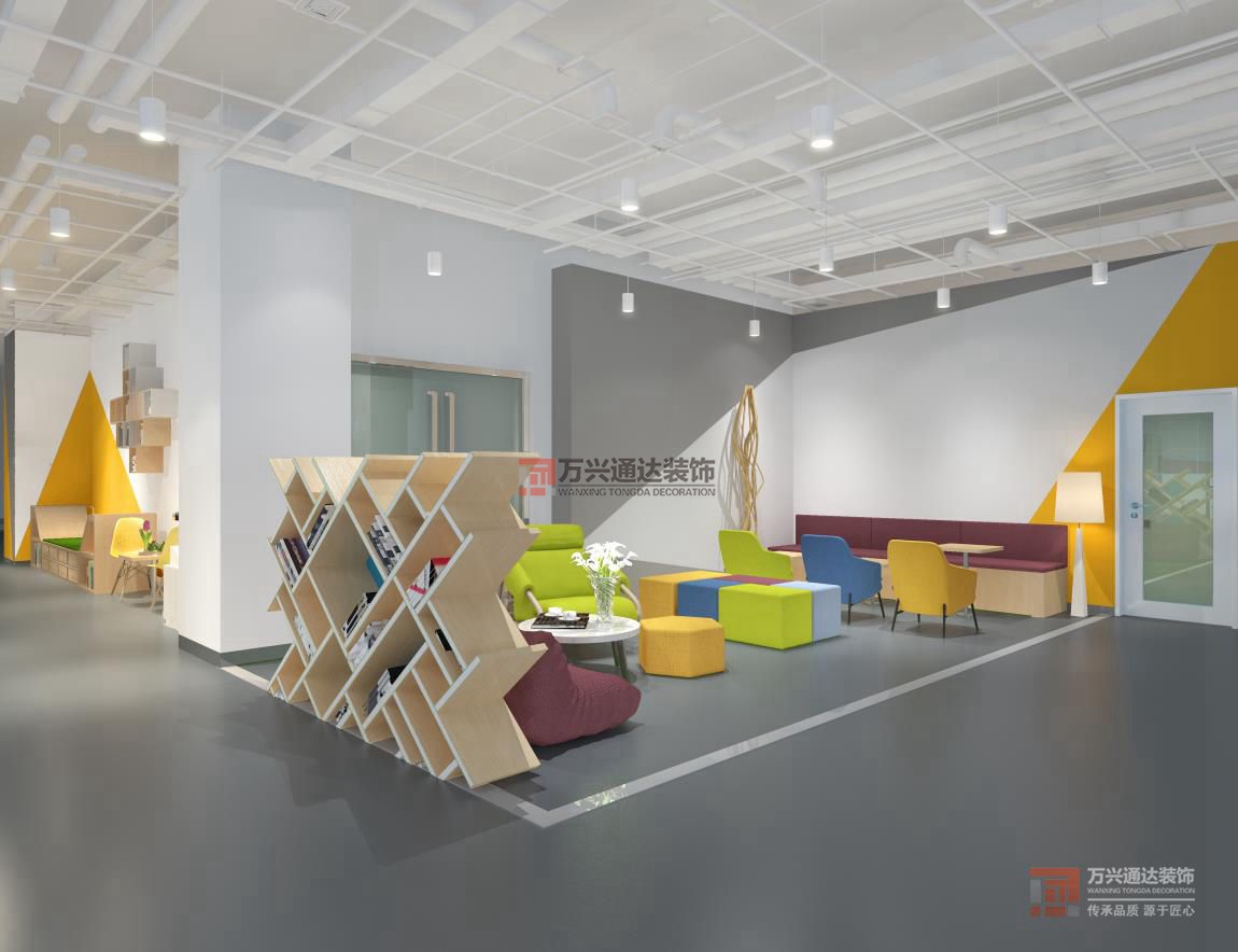 北京萬興通達(dá)辦公裝修項(xiàng)目-華清科盛，北京信息技術(shù)有限公司裝修效果圖