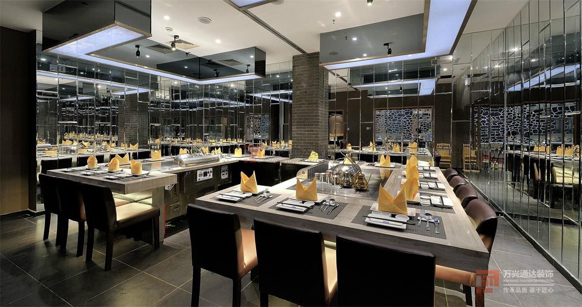 北京萬(wàn)興通達(dá)辦公裝修項(xiàng)目-北海道鐵板燒餐廳裝修效果圖