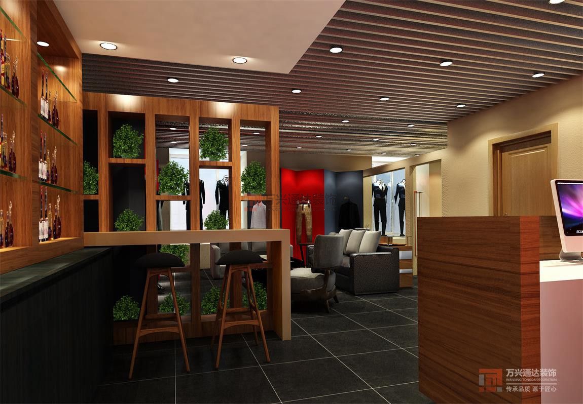 北京萬(wàn)興通達(dá)辦公裝修項(xiàng)目-綠地服裝店裝修效果圖