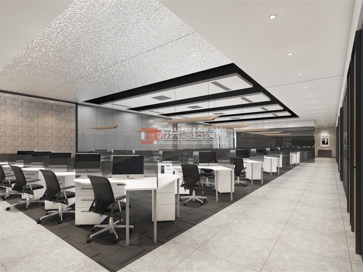 北京萬興通達(dá)辦公裝修項目-某保險北京分公司職場辦公室裝修效果圖