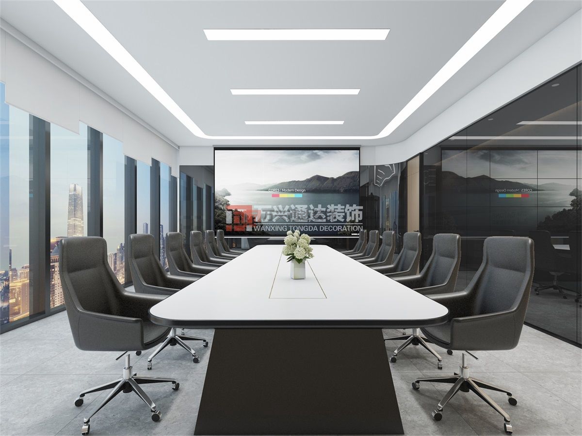 北京萬興通達(dá)辦公裝修項目-某保險北京分公司職場辦公室裝修效果圖