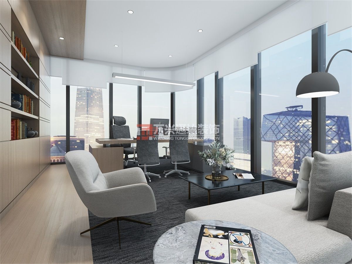 北京萬興通達(dá)辦公裝修項目-某保險北京分公司職場辦公室裝修效果圖