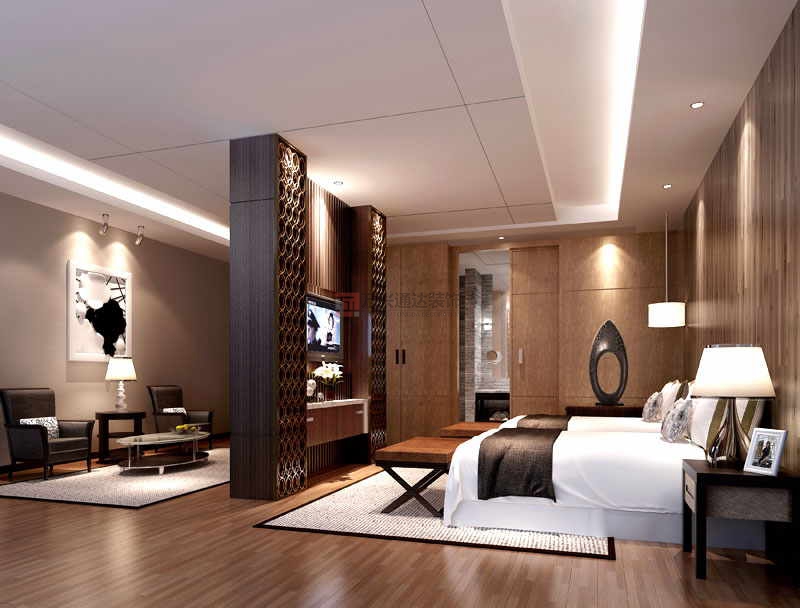 北京萬興通達辦公裝修項目-兆豪圣堤灣酒店裝修案例效果圖