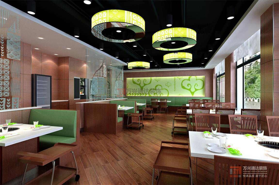 北京萬(wàn)興通達(dá)辦公裝修項(xiàng)目-小肥羊火鍋，汶上店裝修效果圖