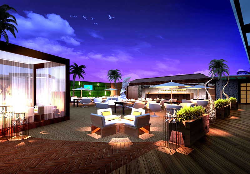 北京萬興通達辦公裝修項目-兆豪圣堤灣酒店裝修案例效果圖