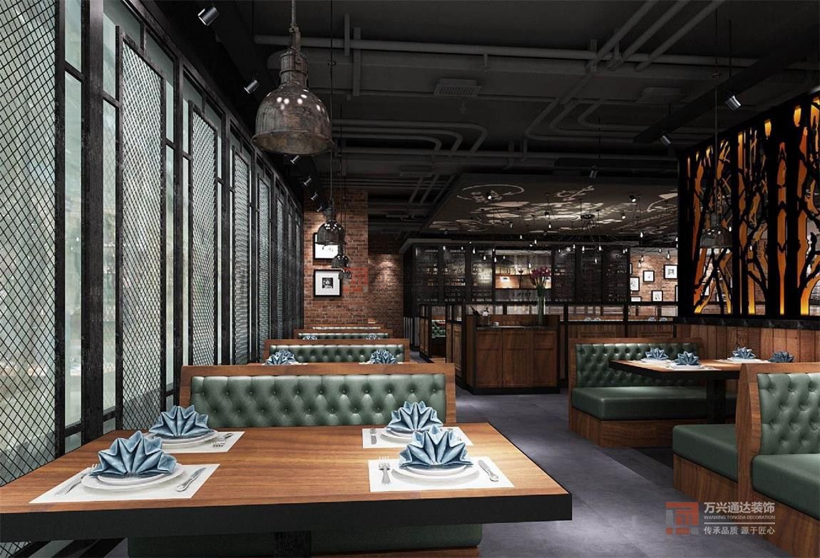 北京萬興通達(dá)辦公裝修項(xiàng)目-凱悅西餐廳裝修效果圖