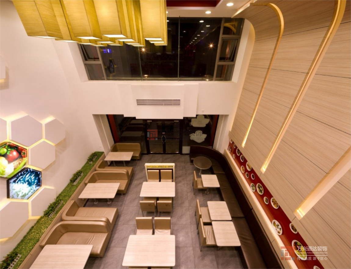 北京萬(wàn)興通達(dá)辦公裝修項(xiàng)目-麥谷粒中式連鎖裝修效果圖