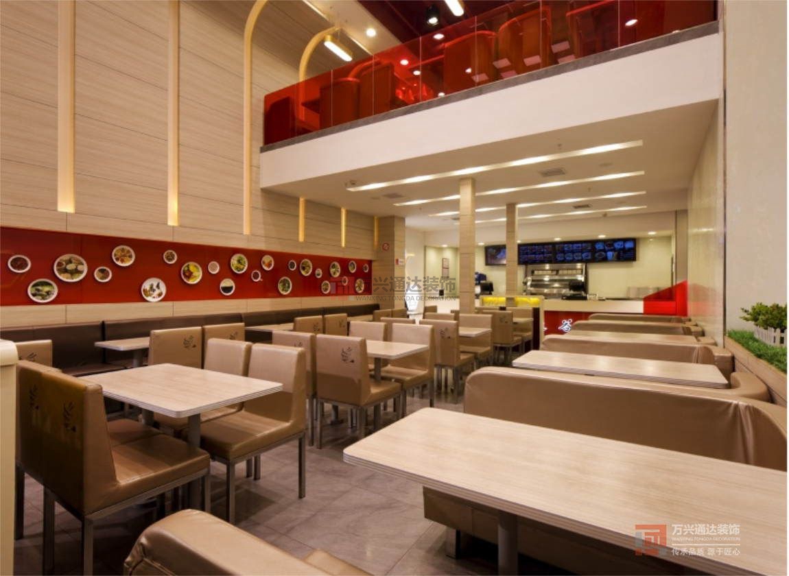 北京萬(wàn)興通達(dá)辦公裝修項(xiàng)目-麥谷粒中式連鎖裝修效果圖