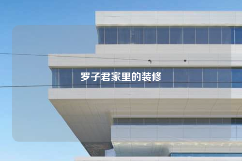 羅子君家里的裝修