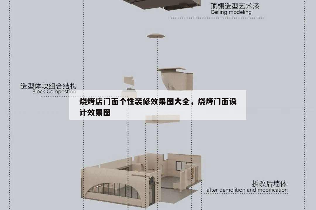 燒烤店門面個性裝修效果圖大全,燒烤門面設計效果圖