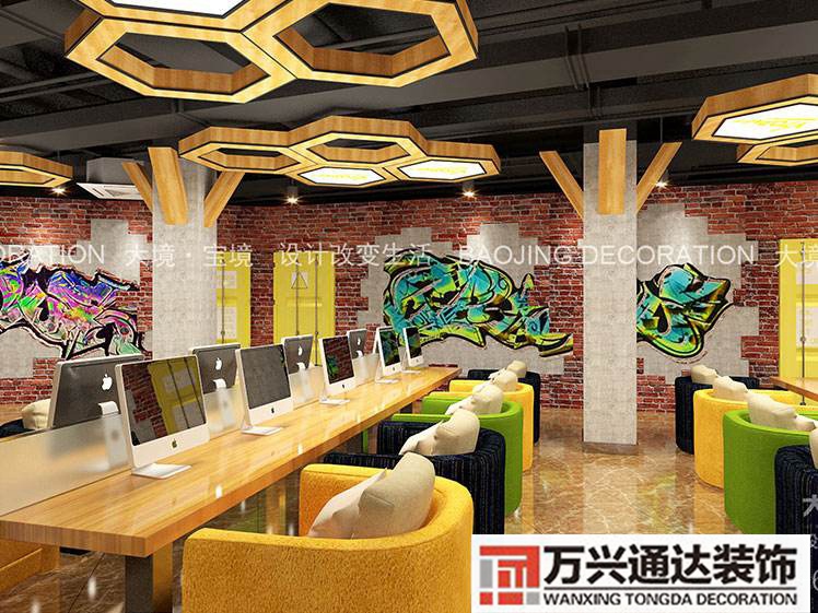 網咖水吧裝修網咖水吧設計案例